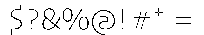 Skia CC Thin Font OTHER CHARS