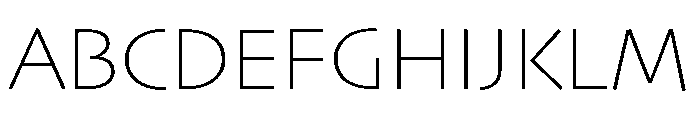 Skia CC Thin Font UPPERCASE