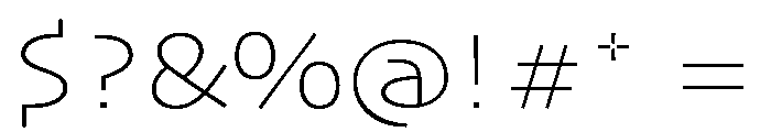 Skia CC Wide Thin Font OTHER CHARS