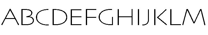 Skia CC Wide Thin Font UPPERCASE