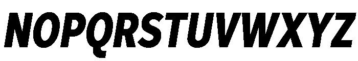 Skie Condensed Black Italic Font UPPERCASE