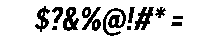 Skie Condensed Bold Italic Font OTHER CHARS