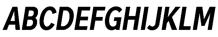 Skie Condensed Bold Italic Font UPPERCASE