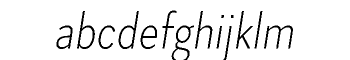 Skie Condensed Extra Light Italic FONT