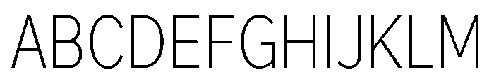 Skie Condensed Extra Light Font UPPERCASE