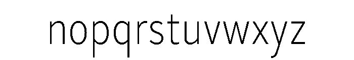Skie Condensed Extra Light Font LOWERCASE