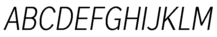 Skie Condensed Light Italic Font UPPERCASE