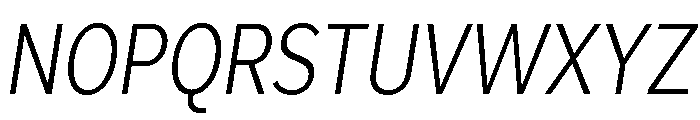 Skie Condensed Light Italic Font UPPERCASE