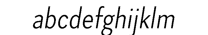 Skie Condensed Light Italic FONT