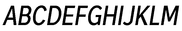 Skie Condensed Medium Italic Font UPPERCASE