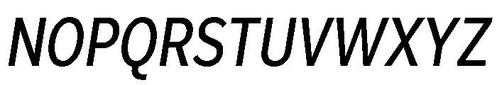 Skie Condensed Medium Italic Font UPPERCASE