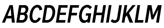 Skie Condensed Semi Bold Italic Font UPPERCASE