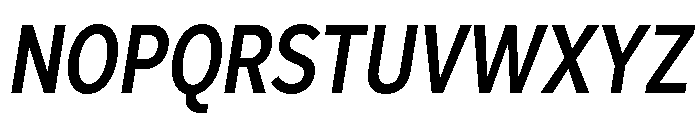 Skie Condensed Semi Bold Italic Font UPPERCASE