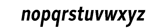 Skie Condensed Semi Bold Italic Font LOWERCASE