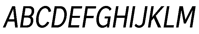 Skie Condensed Text Italic Font UPPERCASE