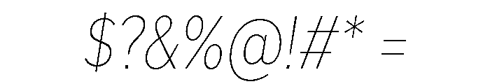 Skie Condensed Thin Italic Font OTHER CHARS