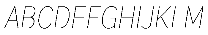 Skie Condensed Thin Italic Font UPPERCASE