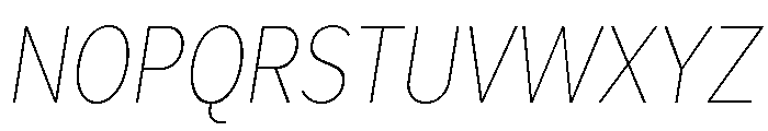 Skie Condensed Thin Italic Font UPPERCASE