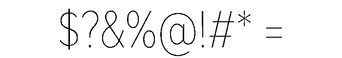 Skie Condensed Thin Font OTHER CHARS