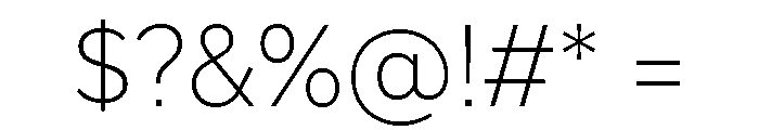 Skie Extra Light Font OTHER CHARS
