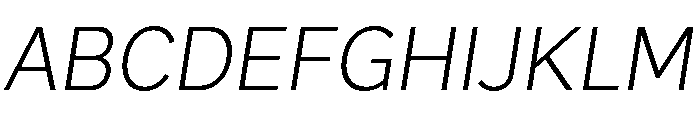 Skie Light Italic Font UPPERCASE