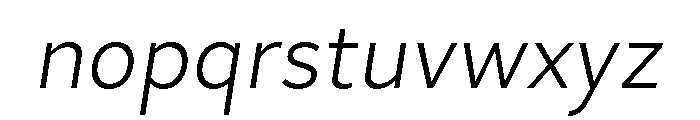 Skie Light Italic Font LOWERCASE