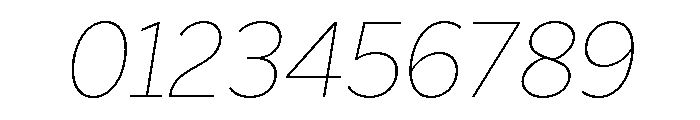 Skie Thin Italic Font OTHER CHARS