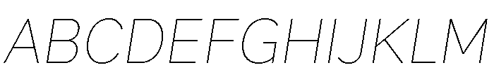 Skie Thin Italic Font UPPERCASE