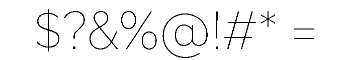 Skie Thin Font OTHER CHARS