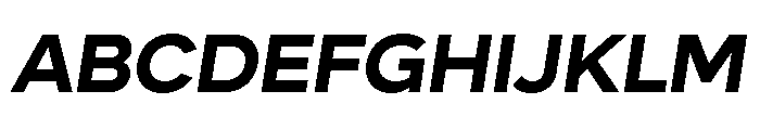 Skie Wide Extra Bold Italic Font UPPERCASE