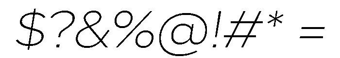 Skie Wide Extra Light Italic Font OTHER CHARS