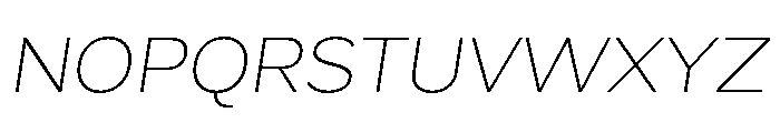 Skie Wide Extra Light Italic Font UPPERCASE