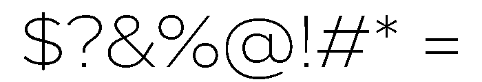 Skie Wide Extra Light Font OTHER CHARS