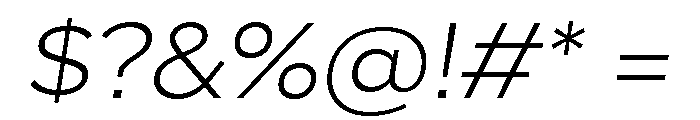 Skie Wide Light Italic Font OTHER CHARS