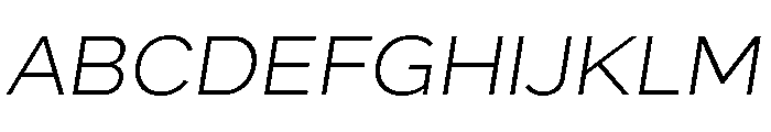 Skie Wide Light Italic Font UPPERCASE