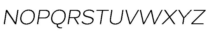 Skie Wide Light Italic Font UPPERCASE