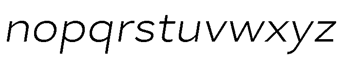 Skie Wide Light Italic Font LOWERCASE