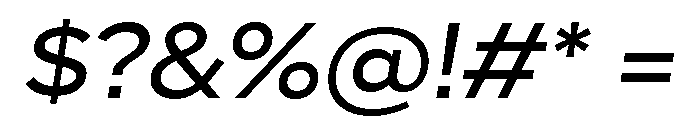 Skie Wide Medium Italic Font OTHER CHARS