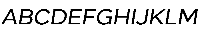 Skie Wide Medium Italic Font UPPERCASE
