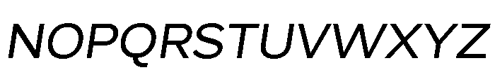Skie Wide Medium Italic Font UPPERCASE
