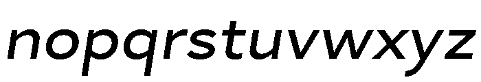 Skie Wide Medium Italic Font LOWERCASE