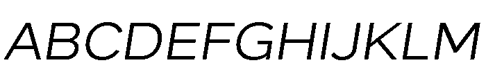 Skie Wide Regular Italic Font UPPERCASE