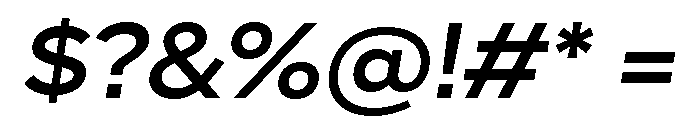 Skie Wide Semi Bold Italic Font OTHER CHARS