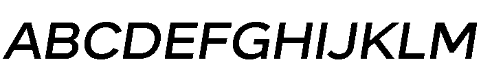 Skie Wide Semi Bold Italic Font UPPERCASE