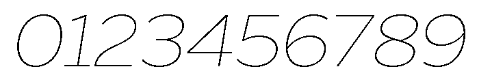 Skie Wide Thin Italic Font OTHER CHARS