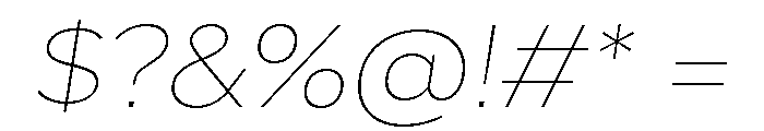 Skie Wide Thin Italic Font OTHER CHARS