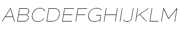 Skie Wide Thin Italic Font UPPERCASE