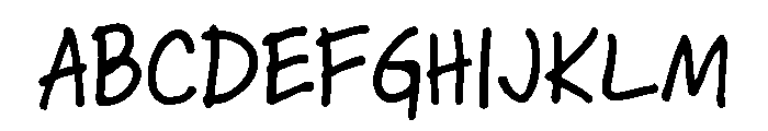Skippy Sharp Regular Font UPPERCASE