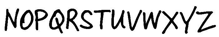 Skippy Sharp Regular Font UPPERCASE