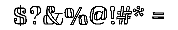 Skitch Outline Font OTHER CHARS